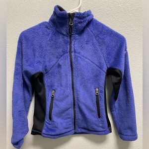 Colombia Girls Fleece Jacket. Blue. Size 10/12
